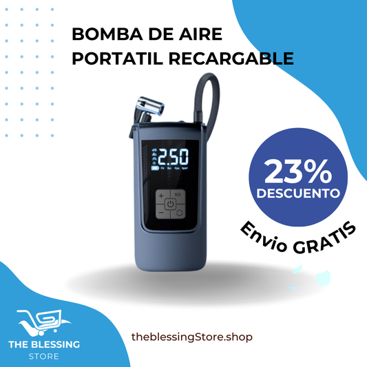 BOMBA DE AIRE PORTATIL RECARGABLE
